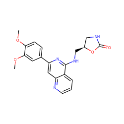 COc1ccc(-c2cc3ncccc3c(NC[C@H]3CNC(=O)O3)n2)cc1OC ZINC000141918727