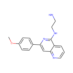 COc1ccc(-c2cc3ncccc3c(NCCN)n2)cc1 ZINC000013489140