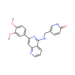 COc1ccc(-c2cc3ncccc3c(NCc3ccc(=O)[nH]c3)n2)cc1OC ZINC000114017497