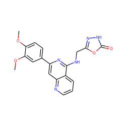 COc1ccc(-c2cc3ncccc3c(NCc3n[nH]c(=O)o3)n2)cc1OC ZINC000114019366