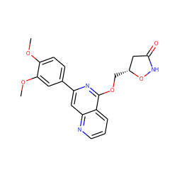 COc1ccc(-c2cc3ncccc3c(OC[C@@H]3CC(=O)NO3)n2)cc1OC ZINC000141918124