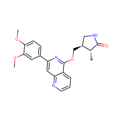 COc1ccc(-c2cc3ncccc3c(OC[C@H]3CNC(=O)[C@@H]3C)n2)cc1OC ZINC000141927194