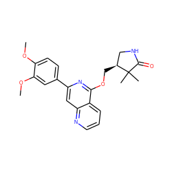 COc1ccc(-c2cc3ncccc3c(OC[C@H]3CNC(=O)C3(C)C)n2)cc1OC ZINC000141935578