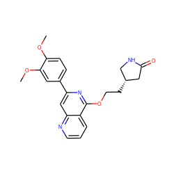 COc1ccc(-c2cc3ncccc3c(OCC[C@@H]3CNC(=O)C3)n2)cc1OC ZINC000141928015