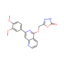 COc1ccc(-c2cc3ncccc3c(OCc3n[nH]c(=O)o3)n2)cc1OC ZINC000114020503