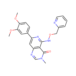 COc1ccc(-c2cc3ncn(C)c(=O)c3c(NOCc3ccccn3)n2)cc1OC ZINC000115624333