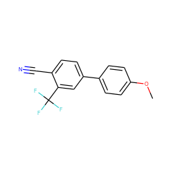 COc1ccc(-c2ccc(C#N)c(C(F)(F)F)c2)cc1 ZINC000028825053