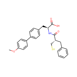 COc1ccc(-c2ccc(C[C@H](NC(=O)[C@@H](CS)Cc3ccccc3)C(=O)O)cc2)cc1 ZINC000026398033