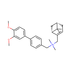 COc1ccc(-c2ccc(C[N+](C)(C)CC3=CC[C@H]4C[C@@H]3C4(C)C)cc2)cc1OC ZINC000095560924