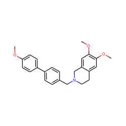 COc1ccc(-c2ccc(CN3CCc4cc(OC)c(OC)cc4C3)cc2)cc1 ZINC000029063985