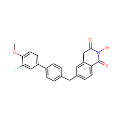 COc1ccc(-c2ccc(Cc3ccc4c(c3)CC(=O)N(O)C4=O)cc2)cc1F ZINC000299865803