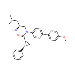 COc1ccc(-c2ccc(N(C[C@@H](N)CC(C)C)C(=O)[C@@H]3C[C@H]3c3ccccc3)cc2)cc1 ZINC000299865429