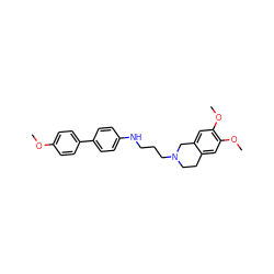 COc1ccc(-c2ccc(NCCCN3CCc4cc(OC)c(OC)cc4C3)cc2)cc1 ZINC000299840090