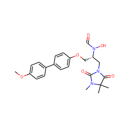 COc1ccc(-c2ccc(OC[C@@H](CN3C(=O)N(C)C(C)(C)C3=O)N(O)C=O)cc2)cc1 ZINC000029341079