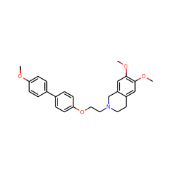 COc1ccc(-c2ccc(OCCN3CCc4cc(OC)c(OC)cc4C3)cc2)cc1 ZINC000299828197