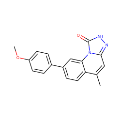 COc1ccc(-c2ccc3c(C)cc4n[nH]c(=O)n4c3c2)cc1 ZINC000058583180