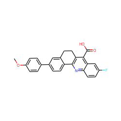 COc1ccc(-c2ccc3c(c2)CCc2c-3nc3ccc(F)cc3c2C(=O)O)cc1 ZINC000026840804