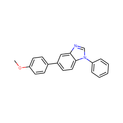 COc1ccc(-c2ccc3c(c2)ncn3-c2ccccc2)cc1 ZINC000013536068