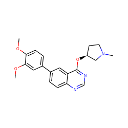 COc1ccc(-c2ccc3ncnc(O[C@H]4CCN(C)C4)c3c2)cc1OC ZINC001772624303