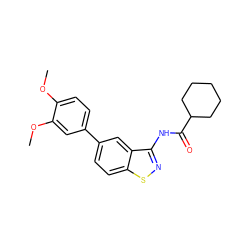 COc1ccc(-c2ccc3snc(NC(=O)C4CCCCC4)c3c2)cc1OC ZINC000299818749