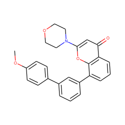 COc1ccc(-c2cccc(-c3cccc4c(=O)cc(N5CCOCC5)oc34)c2)cc1 ZINC000101172026