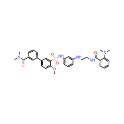 COc1ccc(-c2cccc(C(=O)N(C)C)c2)cc1S(=O)(=O)Nc1cccc(NCCNC(=O)c2ccccc2N(C)C)c1 ZINC000473134397