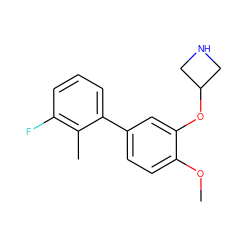 COc1ccc(-c2cccc(F)c2C)cc1OC1CNC1 ZINC000096175872