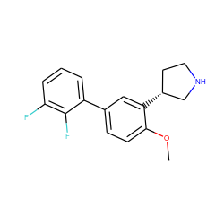 COc1ccc(-c2cccc(F)c2F)cc1[C@@H]1CCNC1 ZINC000096175914