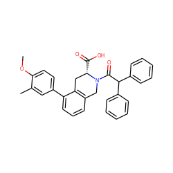 COc1ccc(-c2cccc3c2C[C@H](C(=O)O)N(C(=O)C(c2ccccc2)c2ccccc2)C3)cc1C ZINC000013731563