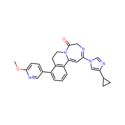 COc1ccc(-c2cccc3c2CCN2C(=O)CN=C(n4cnc(C5CC5)c4)C=C32)cn1 ZINC000149193430