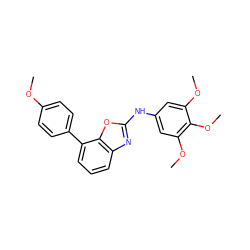 COc1ccc(-c2cccc3nc(Nc4cc(OC)c(OC)c(OC)c4)oc23)cc1 ZINC000049033909