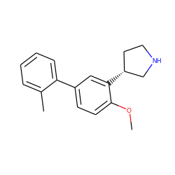 COc1ccc(-c2ccccc2C)cc1[C@@H]1CCNC1 ZINC000096175910