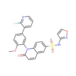 COc1ccc(-c2cccnc2F)cc1-n1c(=O)ccc2cc(S(=O)(=O)Nc3ccon3)ccc21 ZINC001772639332