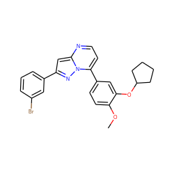 COc1ccc(-c2ccnc3cc(-c4cccc(Br)c4)nn23)cc1OC1CCCC1 ZINC000045389931