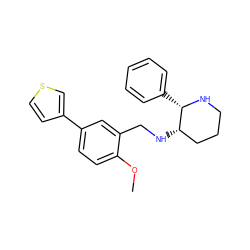 COc1ccc(-c2ccsc2)cc1CN[C@H]1CCCN[C@H]1c1ccccc1 ZINC000022938146