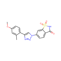 COc1ccc(-c2cn(-c3ccc4c(c3)S(=O)(=O)NC4=O)nn2)c(C)c1 ZINC000169309509