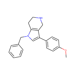 COc1ccc(-c2cn(Cc3ccccc3)c3c2CNCC3)cc1 ZINC000066111807