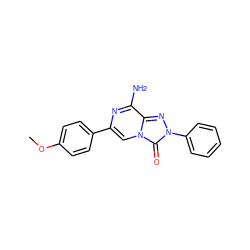 COc1ccc(-c2cn3c(=O)n(-c4ccccc4)nc3c(N)n2)cc1 ZINC001772571022