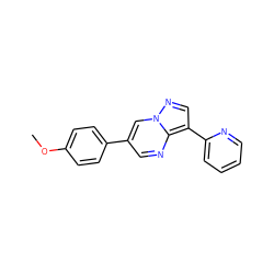 COc1ccc(-c2cnc3c(-c4ccccn4)cnn3c2)cc1 ZINC000013818551