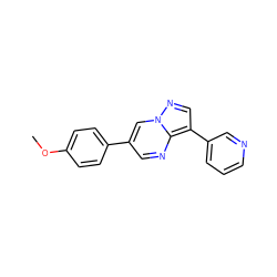 COc1ccc(-c2cnc3c(-c4cccnc4)cnn3c2)cc1 ZINC000000026950