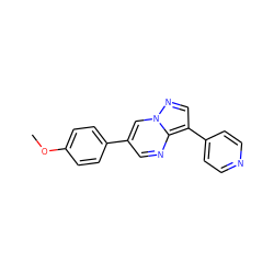 COc1ccc(-c2cnc3c(-c4ccncc4)cnn3c2)cc1 ZINC000000026944