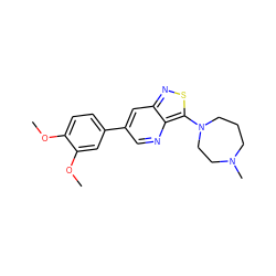 COc1ccc(-c2cnc3c(N4CCCN(C)CC4)snc3c2)cc1OC ZINC000653766326