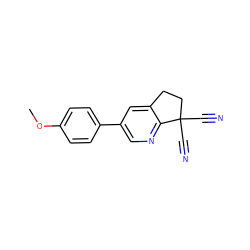 COc1ccc(-c2cnc3c(c2)CCC3(C#N)C#N)cc1 ZINC000000343671