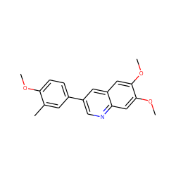 COc1ccc(-c2cnc3cc(OC)c(OC)cc3c2)cc1C ZINC000003832248