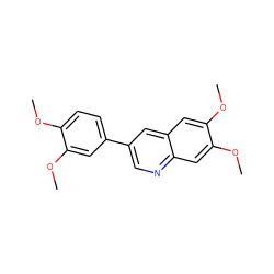 COc1ccc(-c2cnc3cc(OC)c(OC)cc3c2)cc1OC ZINC000013737714