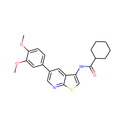 COc1ccc(-c2cnc3scc(NC(=O)C4CCCCC4)c3c2)cc1OC ZINC000299820477