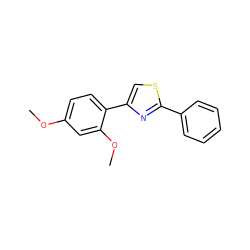 COc1ccc(-c2csc(-c3ccccc3)n2)c(OC)c1 ZINC000003326337