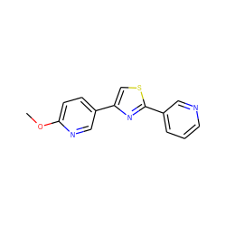 COc1ccc(-c2csc(-c3cccnc3)n2)cn1 ZINC000073296573