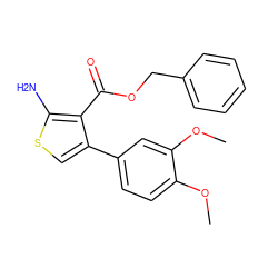 COc1ccc(-c2csc(N)c2C(=O)OCc2ccccc2)cc1OC ZINC000096929331