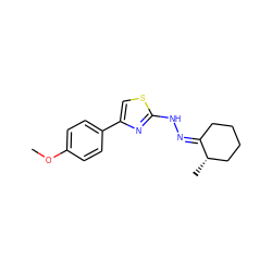 COc1ccc(-c2csc(N/N=C3\CCCC[C@@H]3C)n2)cc1 ZINC000028951709